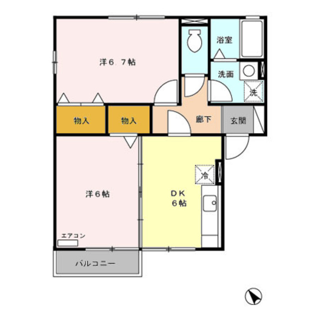 ヴィル　グリシーヌ　B 201 間取り図
