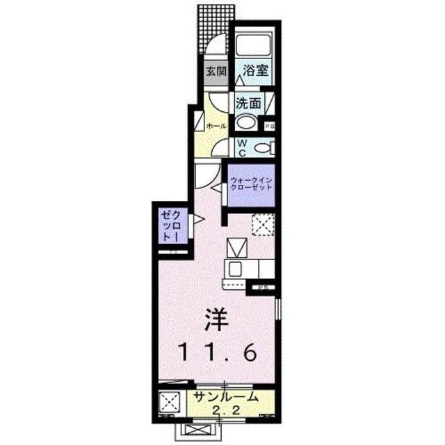 ハウス　フリーデ　Ⅰ 101 間取り図