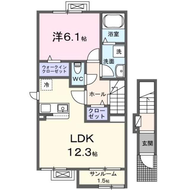 ベル　パトリ　Ａ 201 間取り図