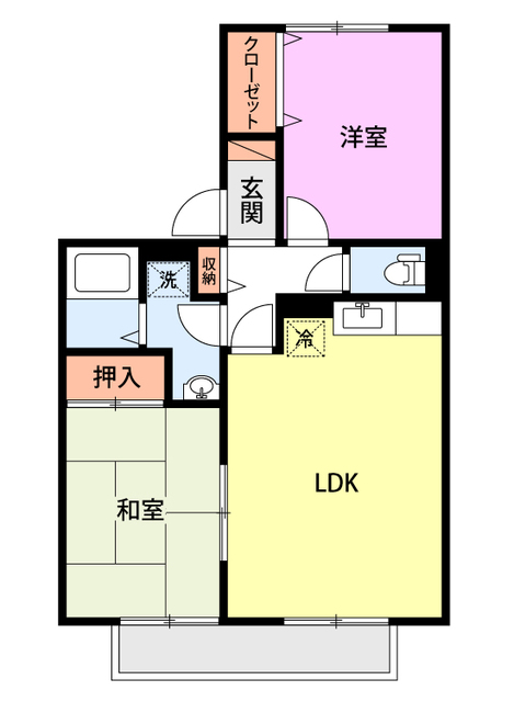コーポＢａｍｂｏｏ　Ａ A101 間取り図