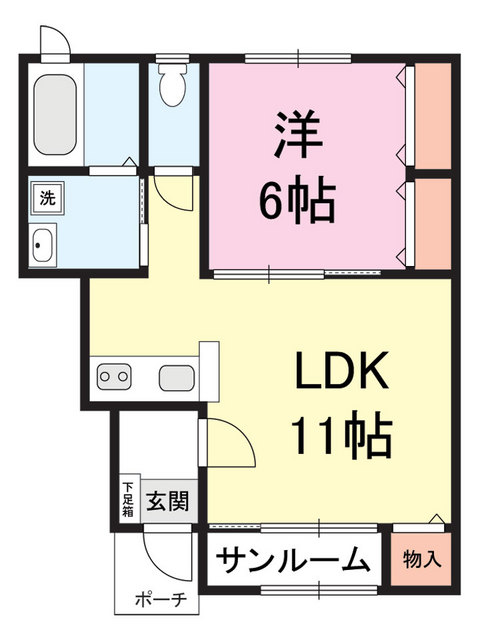 パラディ　Ｂ 102 間取り図