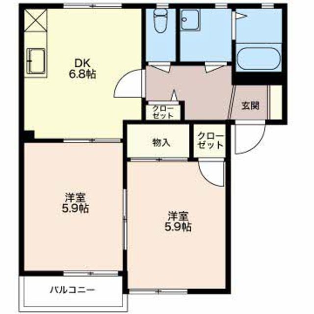キャトルセゾン　G 101 間取り図