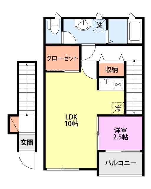 ヴィラオットＡ 203 間取り図