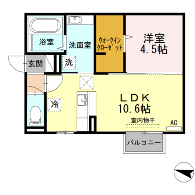アメニティタウン　Ⅱ 105 間取り図