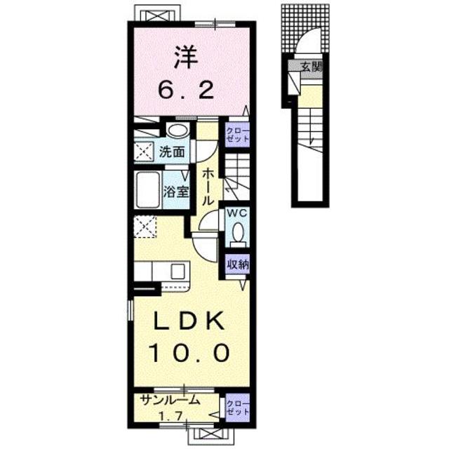 セレノ三和Ⅰ 204 間取り図