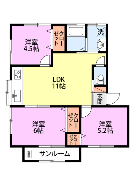 セーフティ・アット・ホームⅡ 205 間取り図