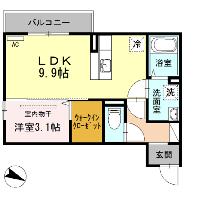ゴザエスト 202 間取り図