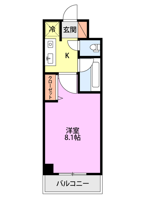 オセオ弁天 609 間取り図