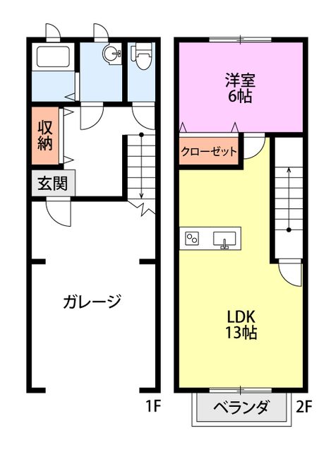 ココモときめき東 B-3 間取り図