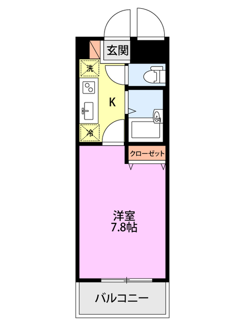 ドルトワール南笹口 205 間取り図