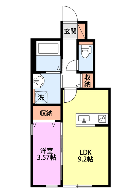 リビンド扇町　Ⅰ棟 102 間取り図