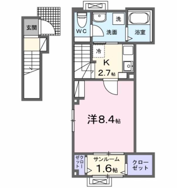 ライズひまわり 203 間取り図