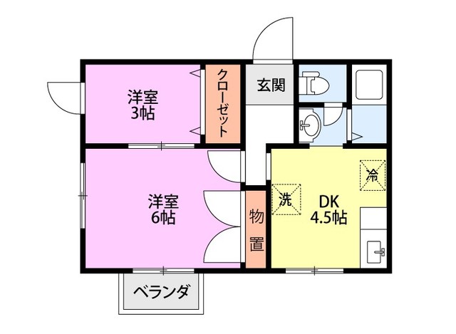 アンジュ 102 間取り図