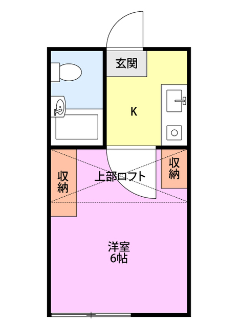 アビタス関屋 104 間取り図