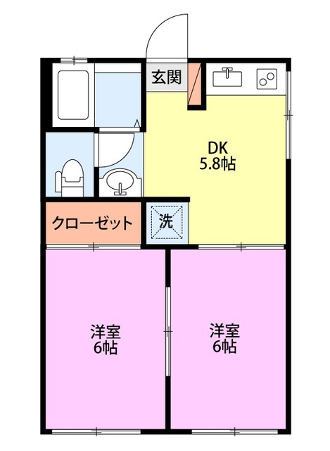 ハイツ宮A 201 間取り図