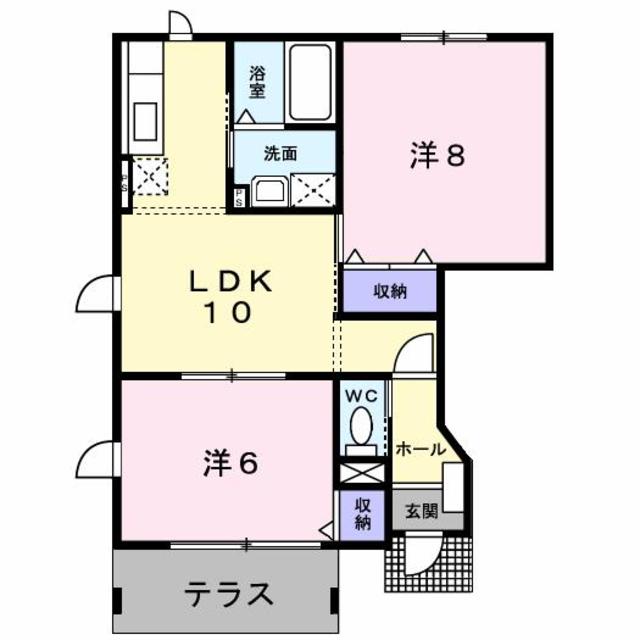 エクセルコーポなるみ 101 間取り図