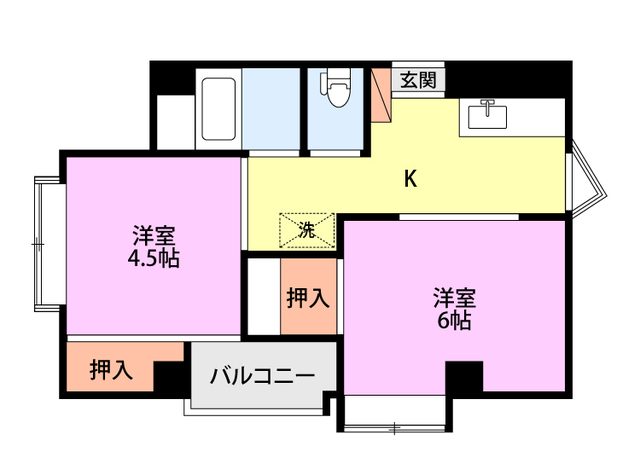 コーポ寄附町 201 間取り図