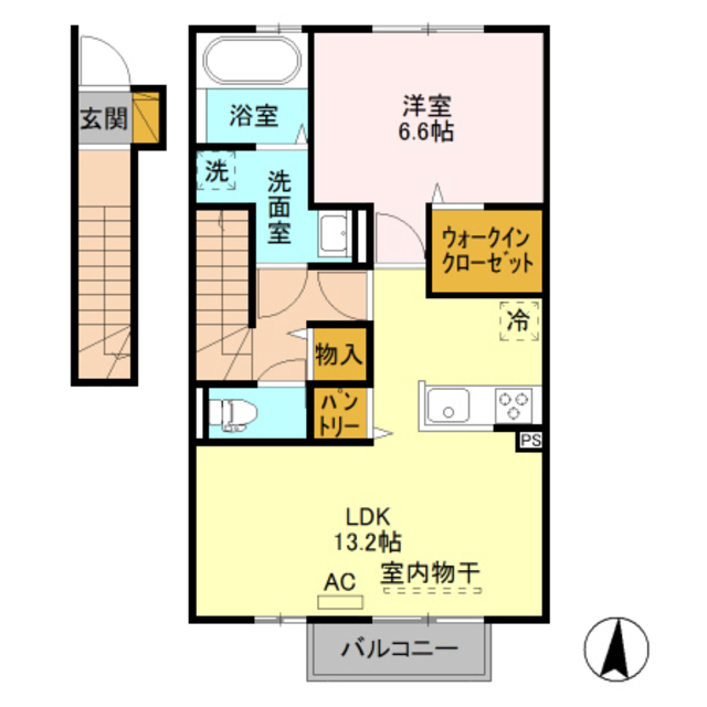レガーロ潟町 201 間取り図