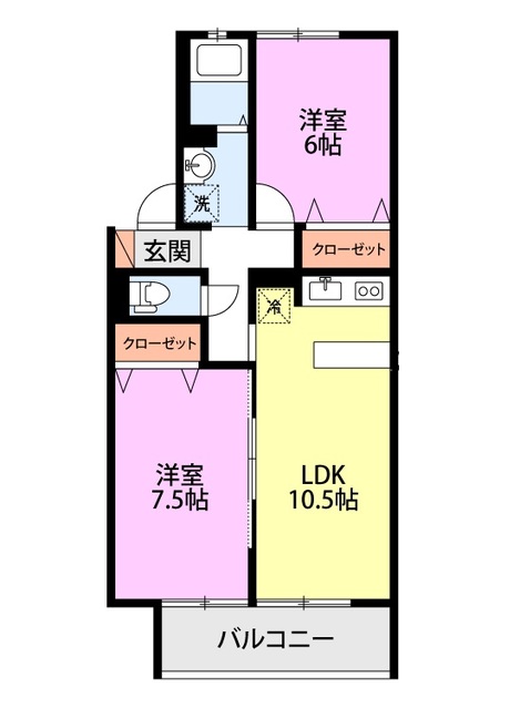 サンバレイ・ニッコーF 203 間取り図