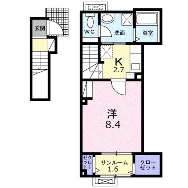 グリーンビレッジ 203 間取り図