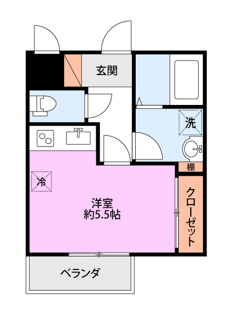 レジデンス橙和　A 107 間取り