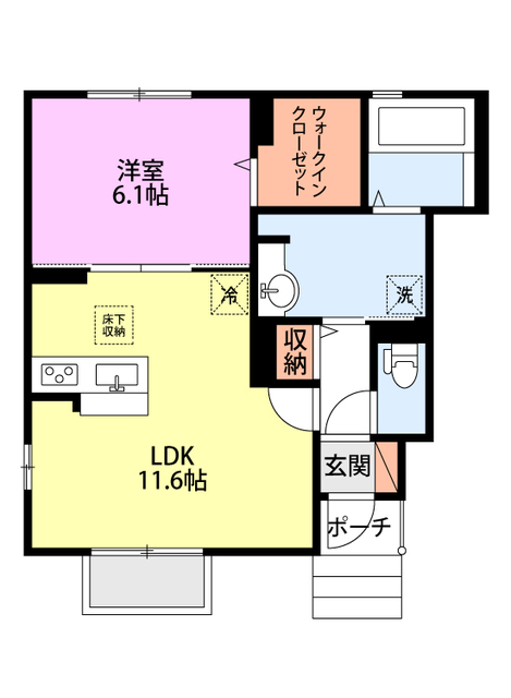リヤンⅡ 101 間取り図