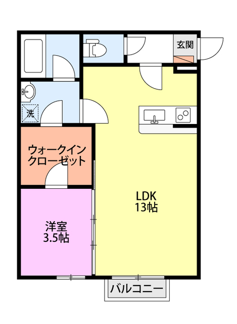 サンライズ 1-10 間取り図