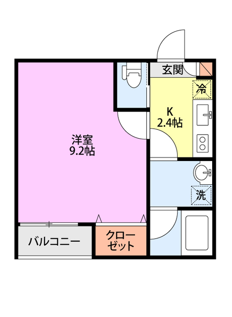 BUENA関屋堀割 204 間取り図