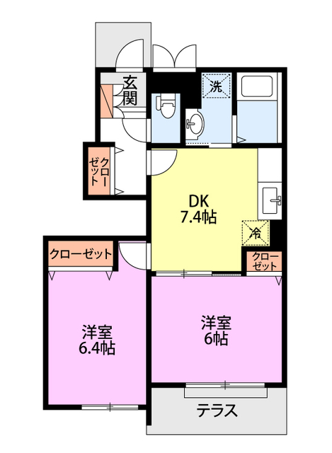 スローモーション C 102 間取り図