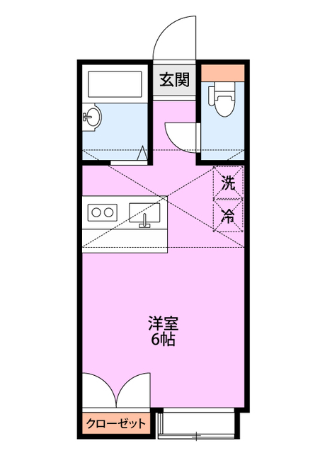 大志館Ⅰ 203 間取り図