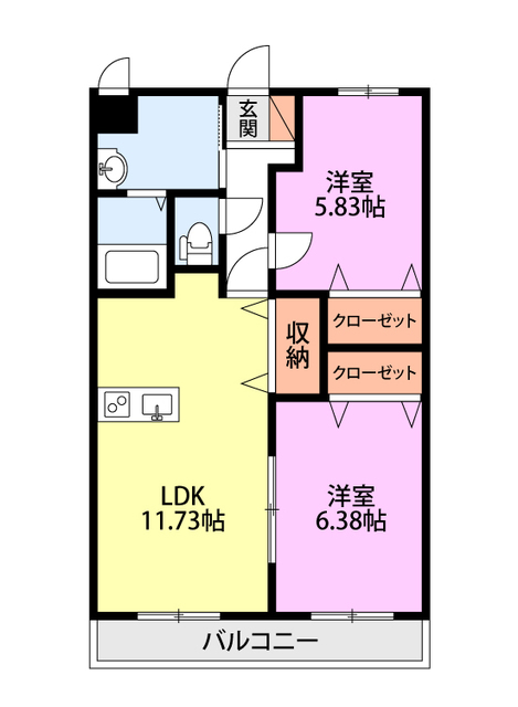 ヴィラ・アネシス 506 間取り図