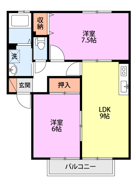 イーストタウン　Ａ棟 102 間取り図