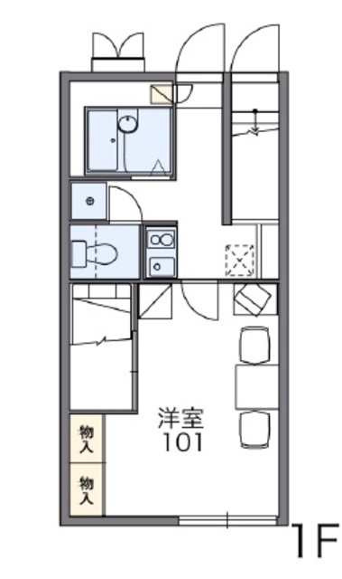 レオパレス新発田西Ⅰ 102 間取り図