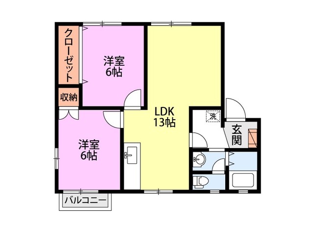 サン・ルミエール C205 間取り図