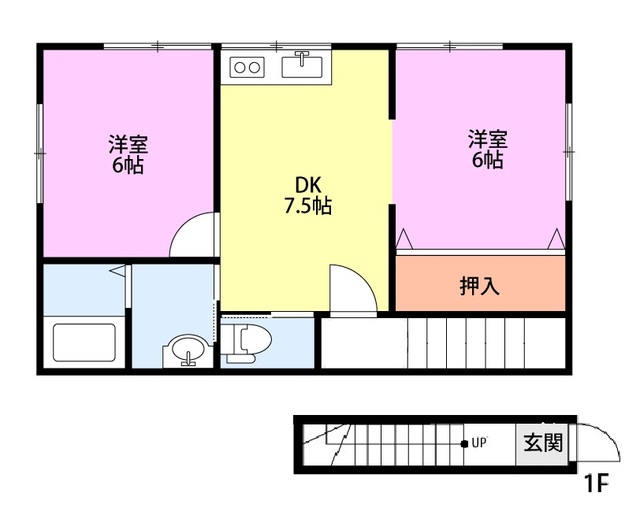 グリーンハイツ７号棟 202 間取り図