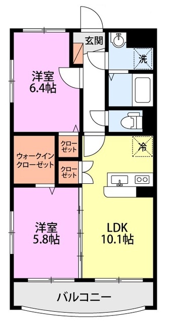 エトワール蘭 205 間取り図
