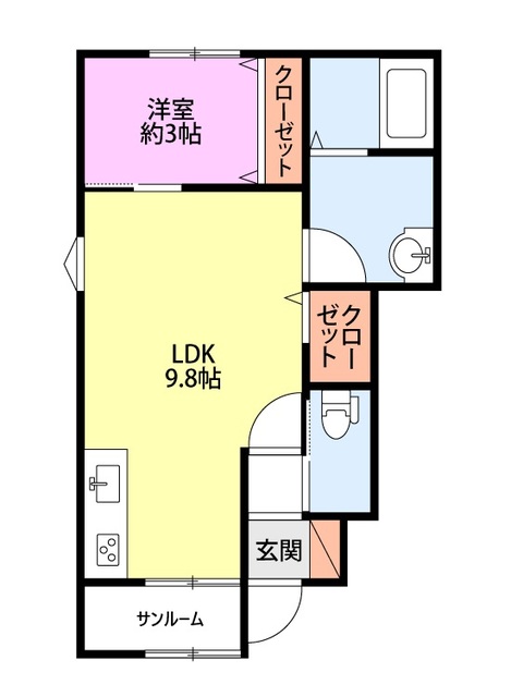 ペオーニア 103 間取り図