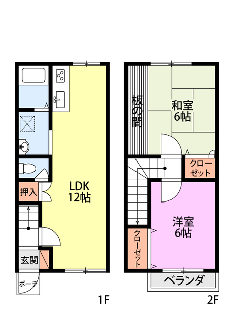 シャルム堤Ⅱ　B 12 間取り図