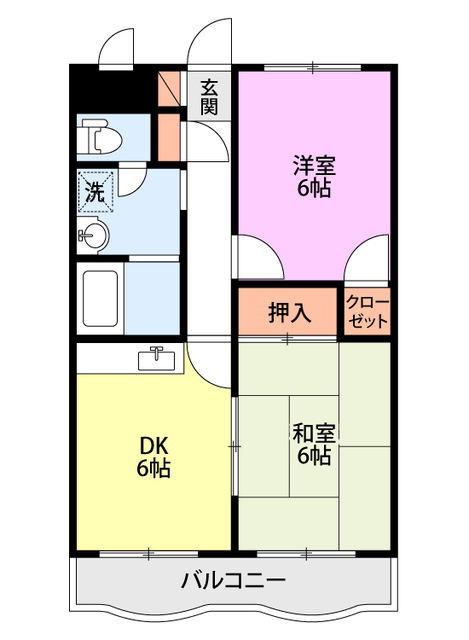 ラ・カーサゆりのき 302 間取り図