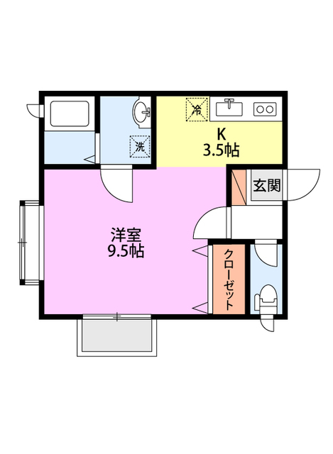 グリーンハイツあさひ 101 間取り図