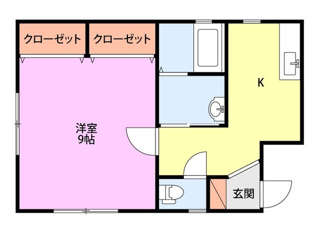 トワール東堀 104 間取り図