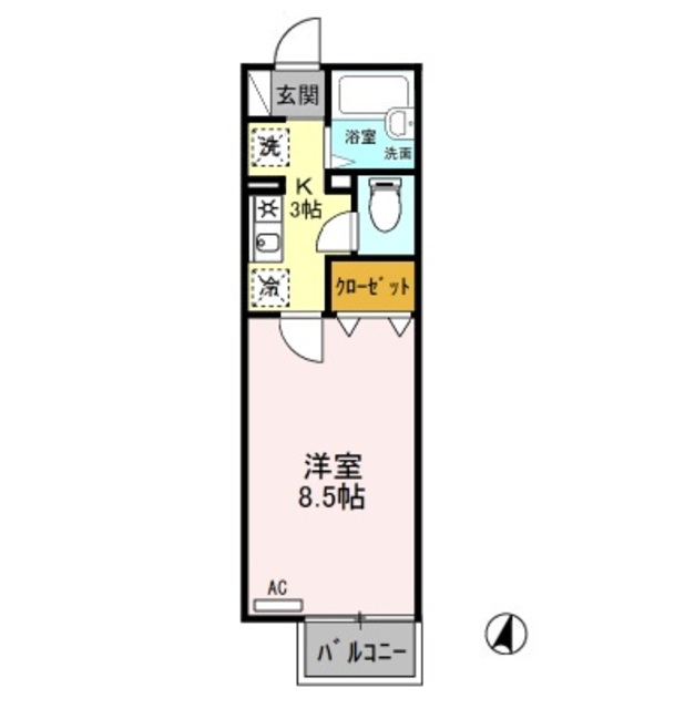 パインハウス 201 間取り図