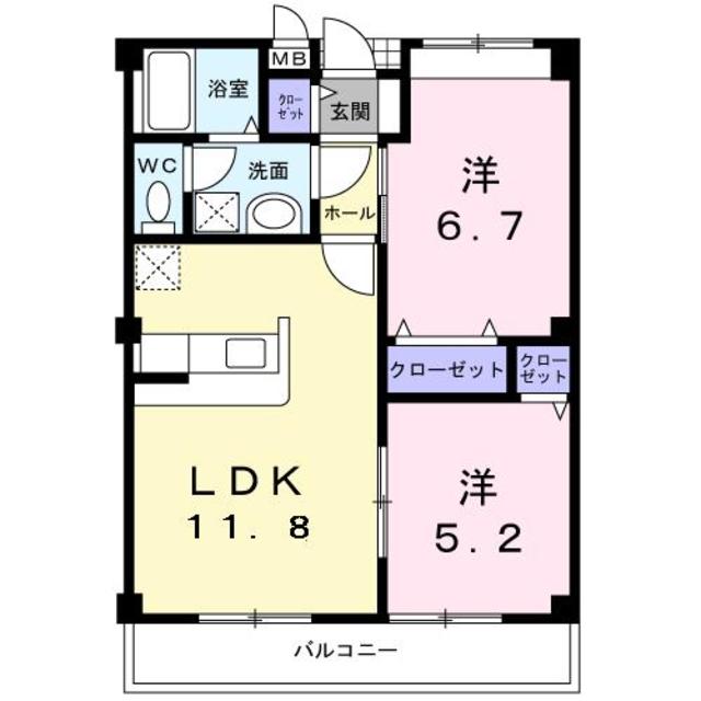 クリサンセマムⅤ 202 間取り図