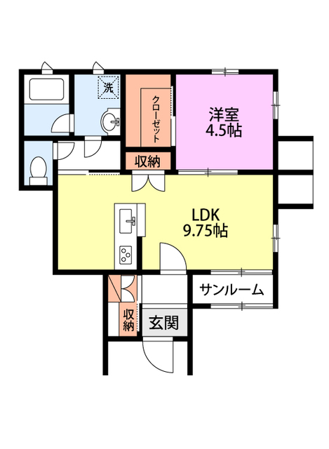 ローズグレイス 102 間取り図