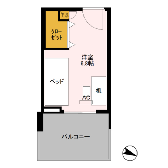 ロイヤルパークスＥＲ万代　Ｓｈａｒｅ万代 303D 間取り図