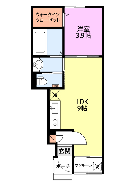 フェリースⅠ 103 間取り図