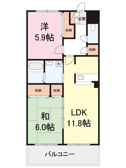 プレム寺山 105 間取り図