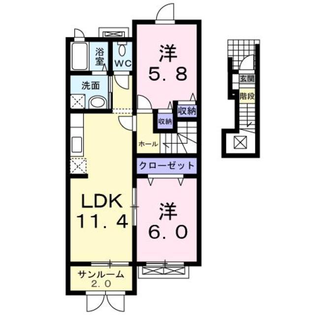 ヴィオラ 204 間取り図