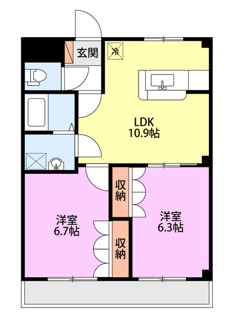 アルビレオパーク 202 間取り図