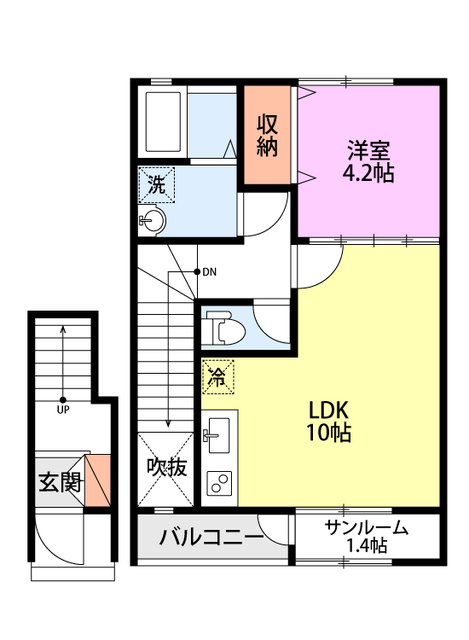 レーヴ D 間取り図